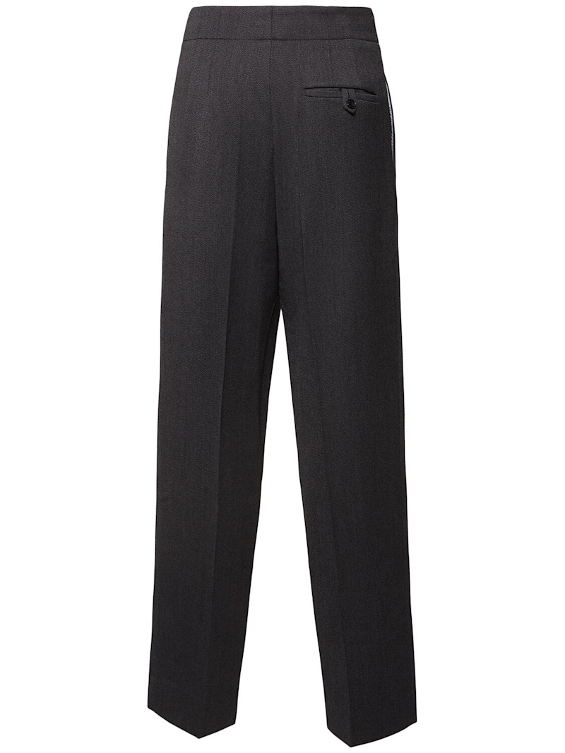 High-waist tapered wool pants - 5