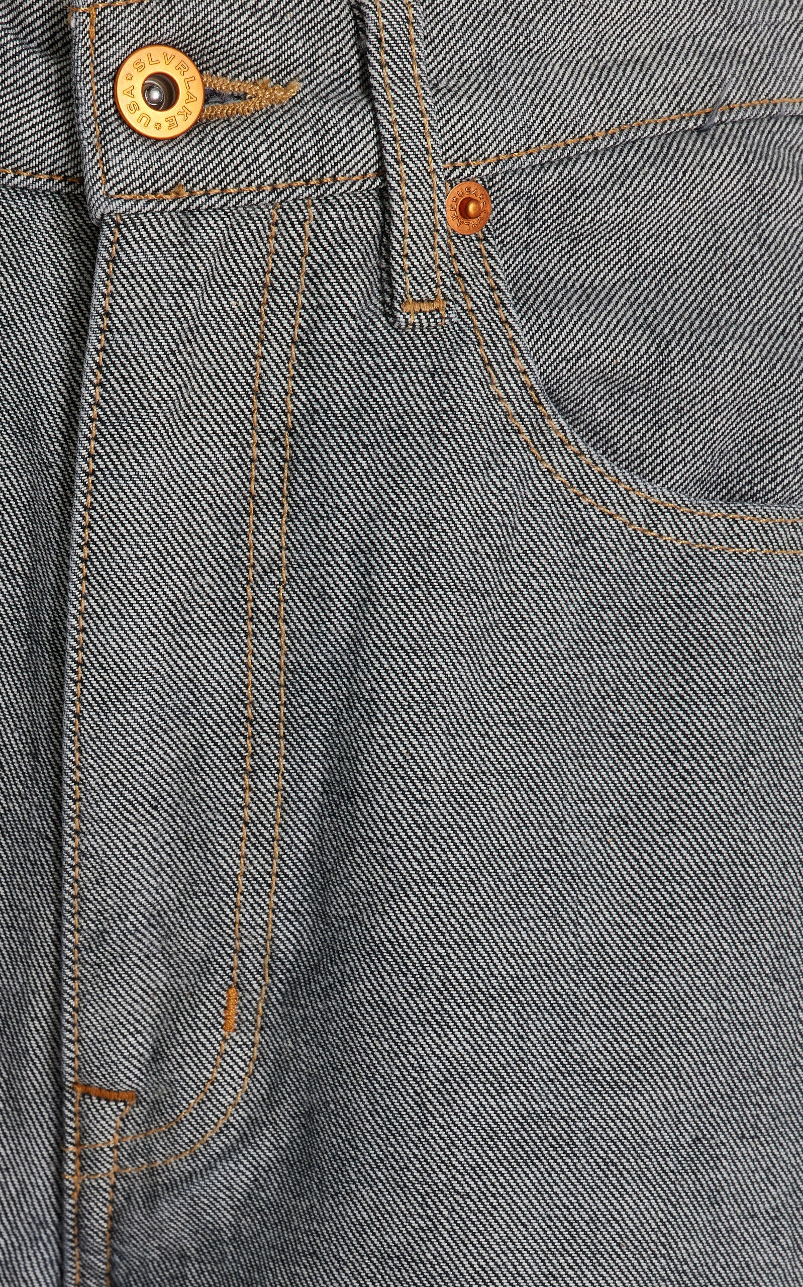 London Rigid High-Rise Straight-Leg Jeans grey - 5