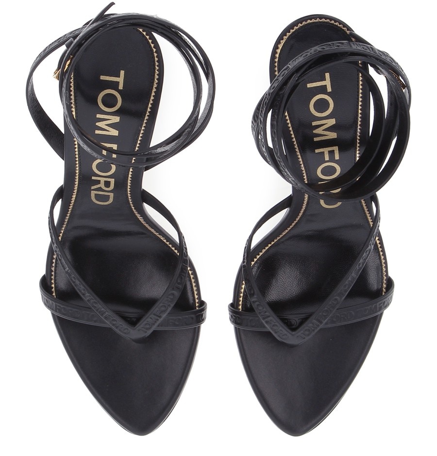 Logo ankle wrap thong sandals - 5