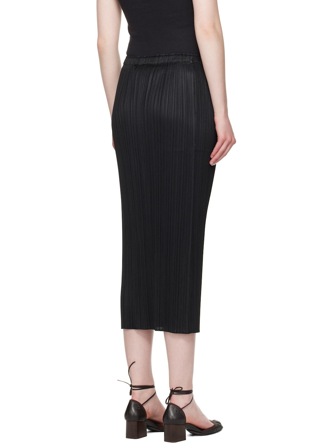 Black Basics Midi Skirt - 3