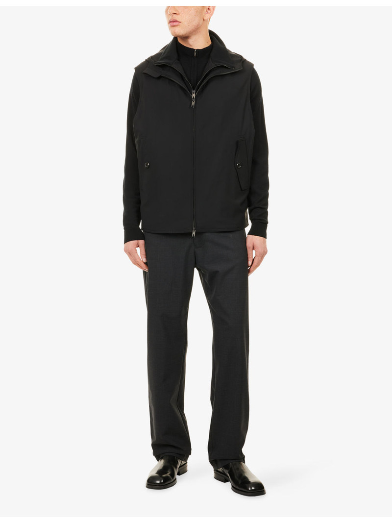 EMPORIO ARMANI Icon Straight-Leg Stretch-Woven Trousers outlook