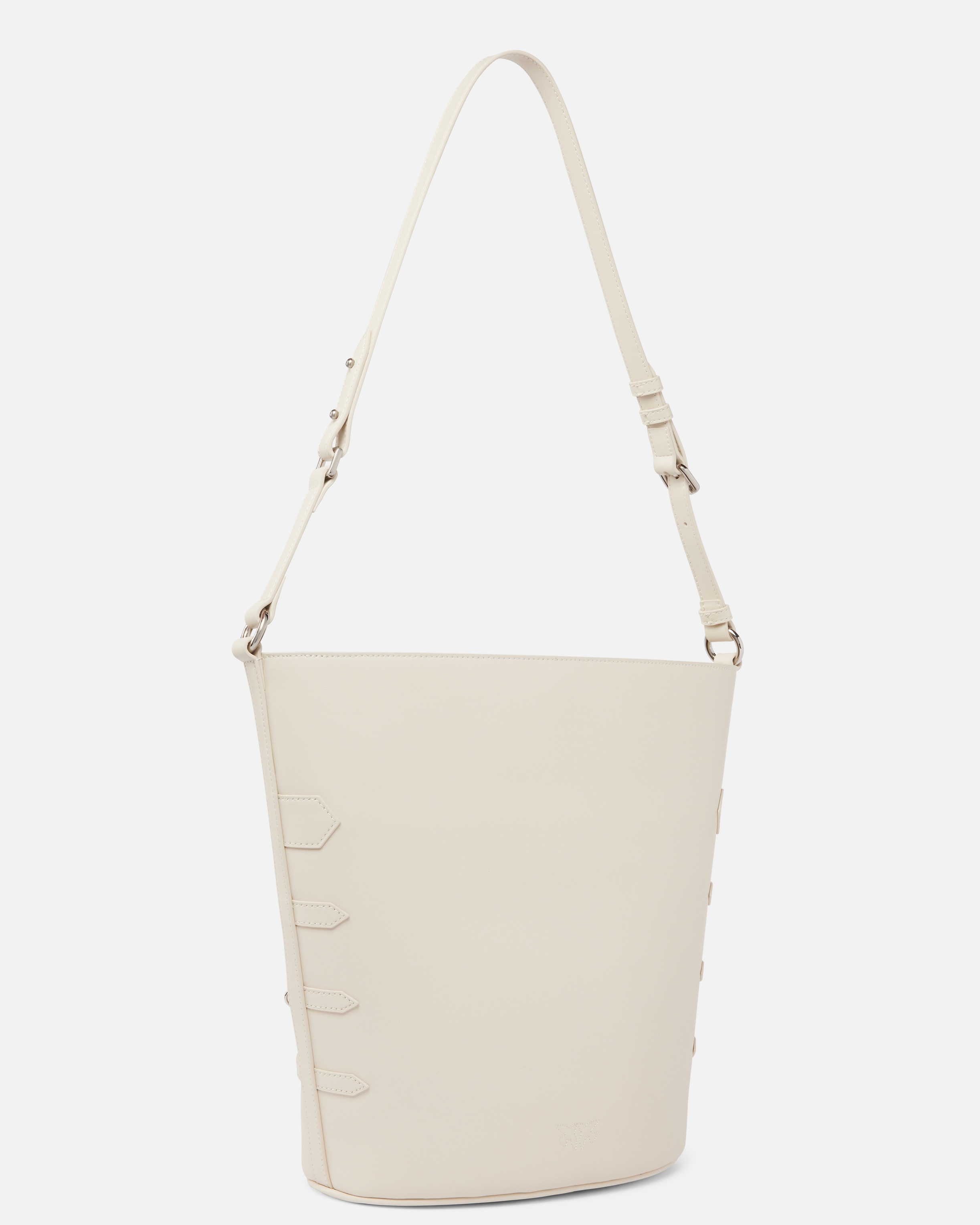 LARGE LEATHER BUCKET BAG WITH STRAPS - 2