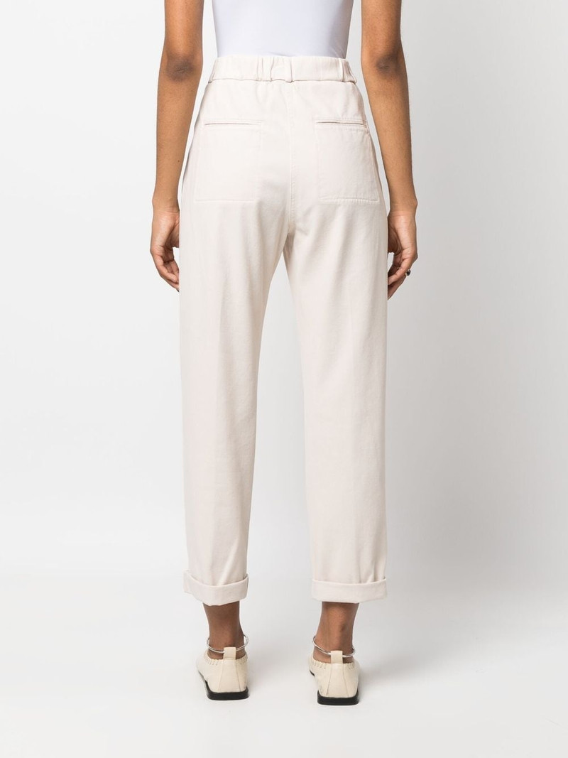 slim-cut tapered-leg trousers 4