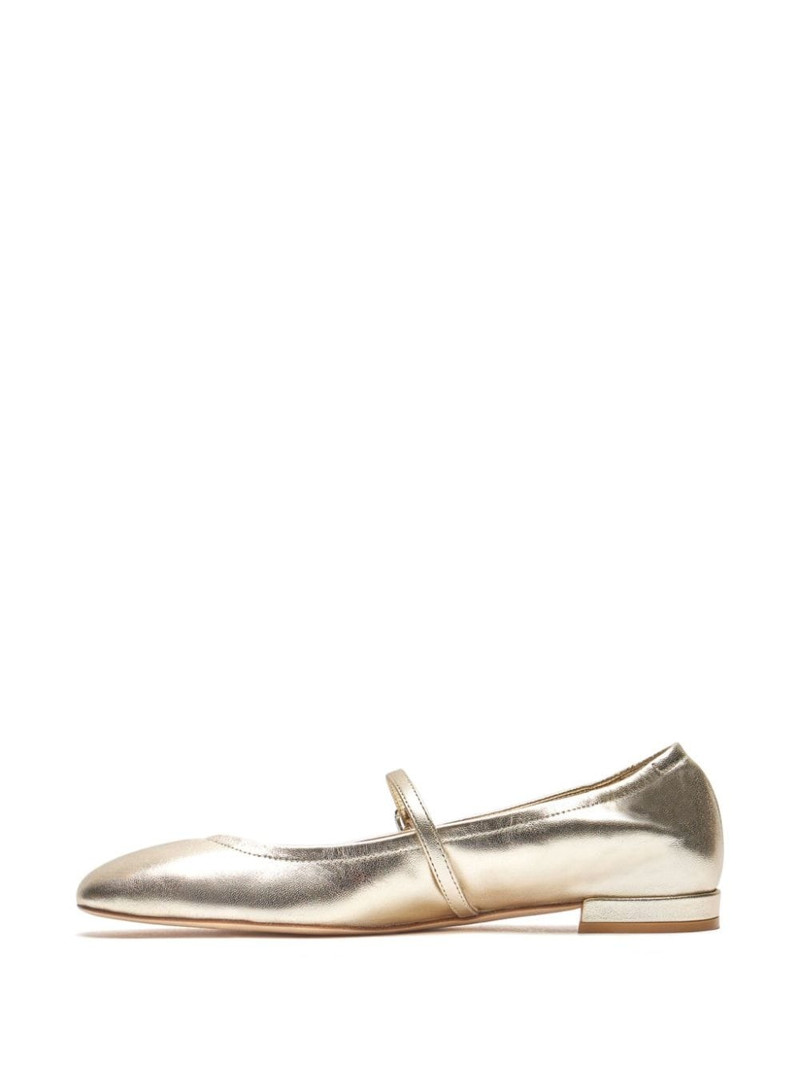 Claris crystal-embellished leather ballerina shoes 3