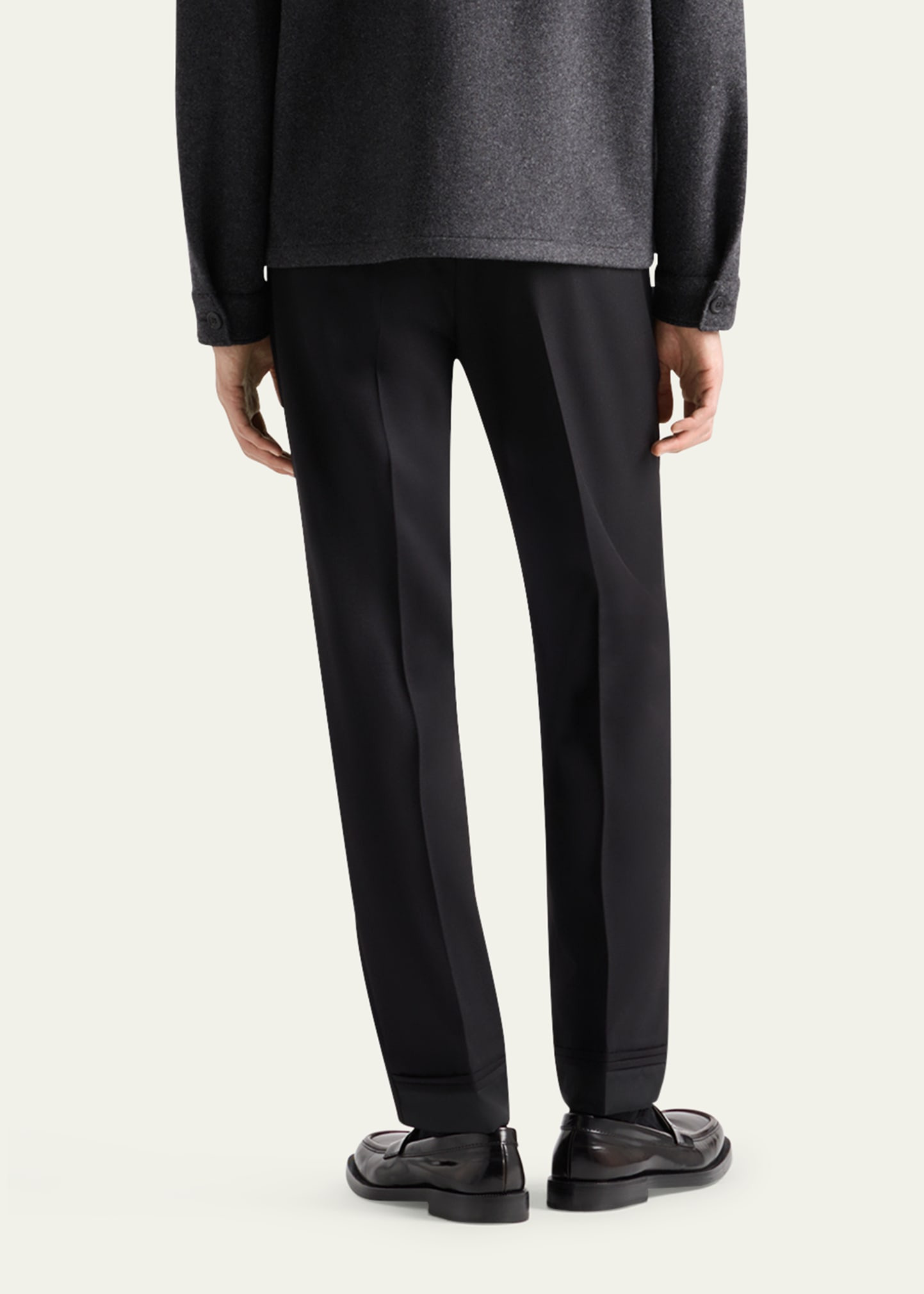 Men's Gabardine Tapered Flat-Front Pants - 3