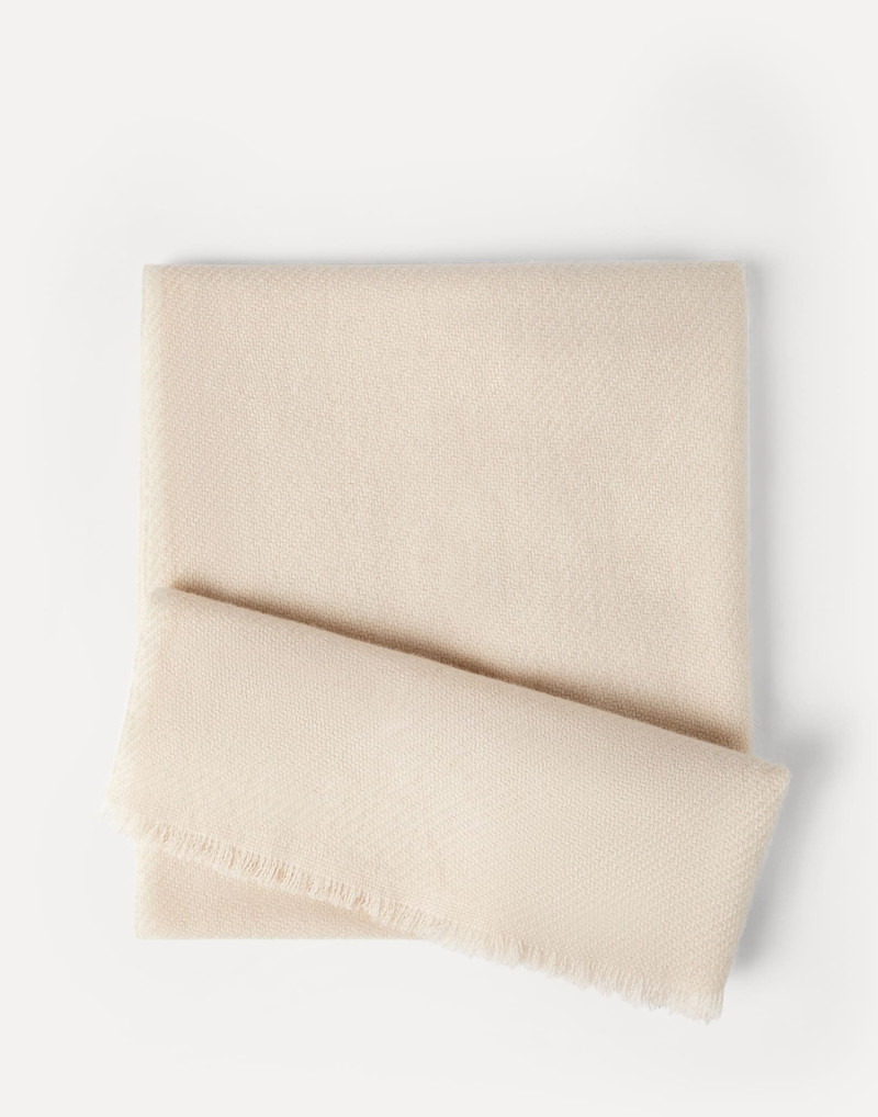 Brunello Cucinelli Cashmere diagonal scarf outlook