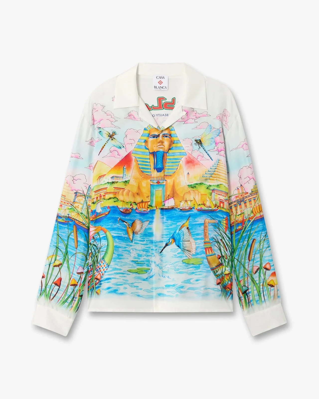 Multicolour Egypt As It Was Long Sleeve Linen Shirt - 1