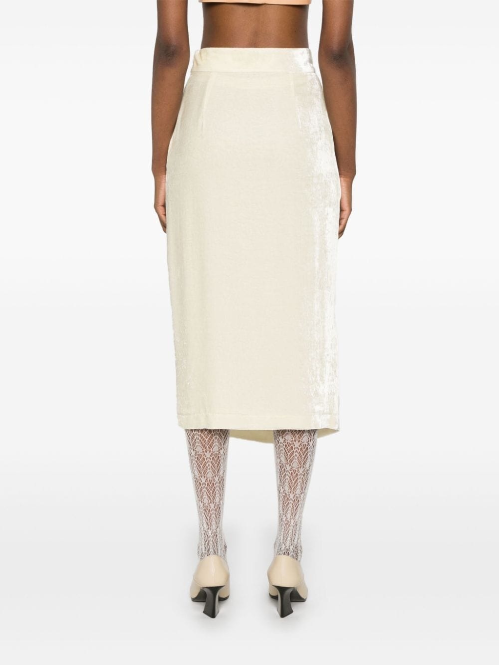 velvet midi skirt - 4