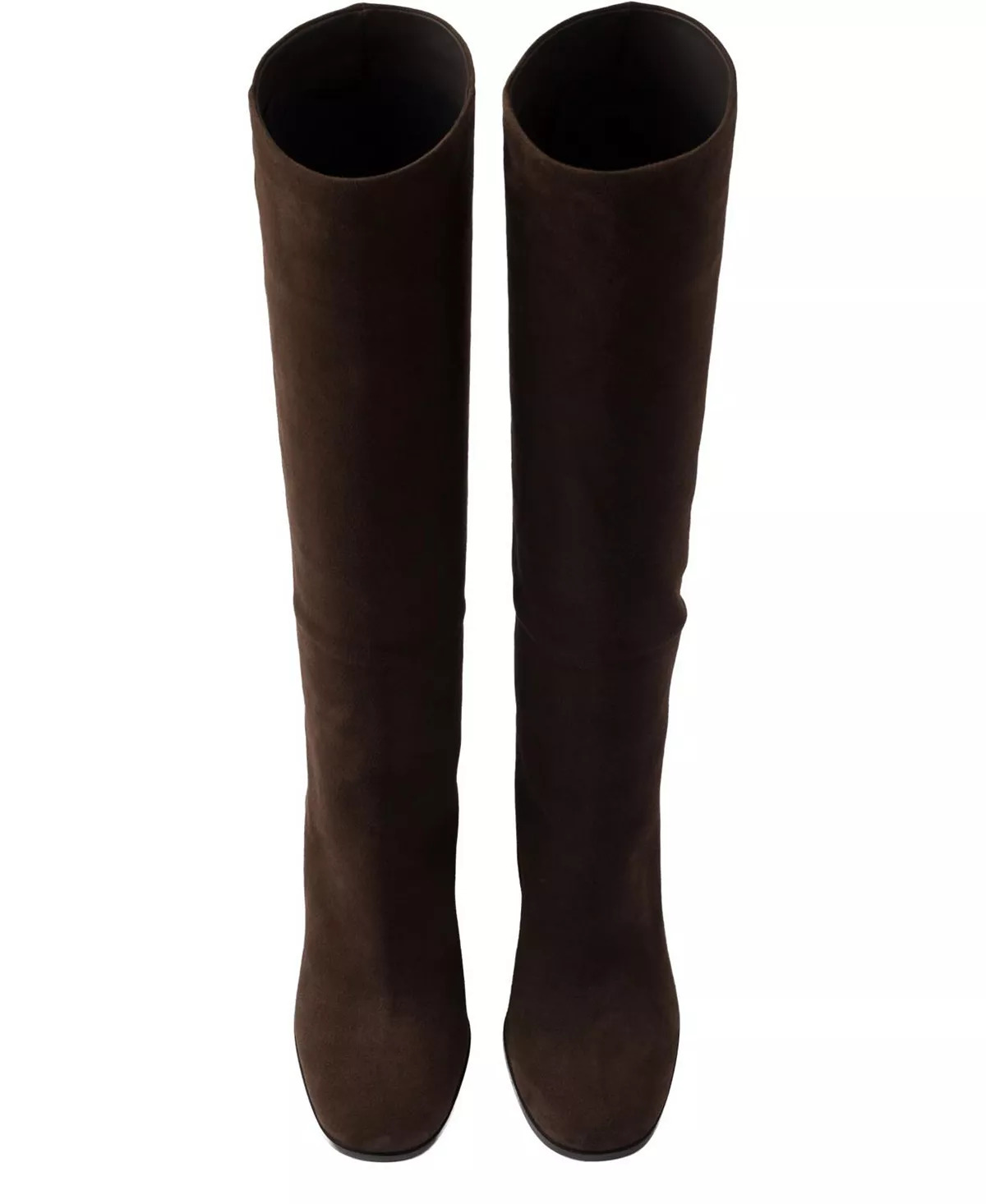 Women's Heeled Suede Boots - 3