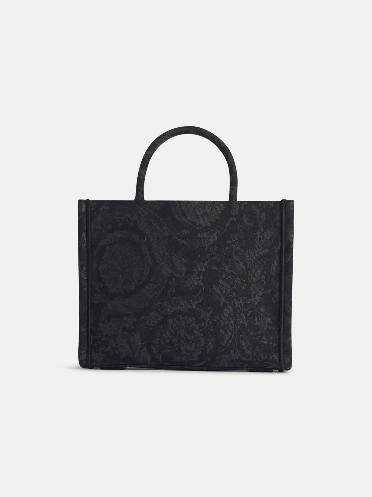 'TOTE' BLACK FABRIC BAG - 3