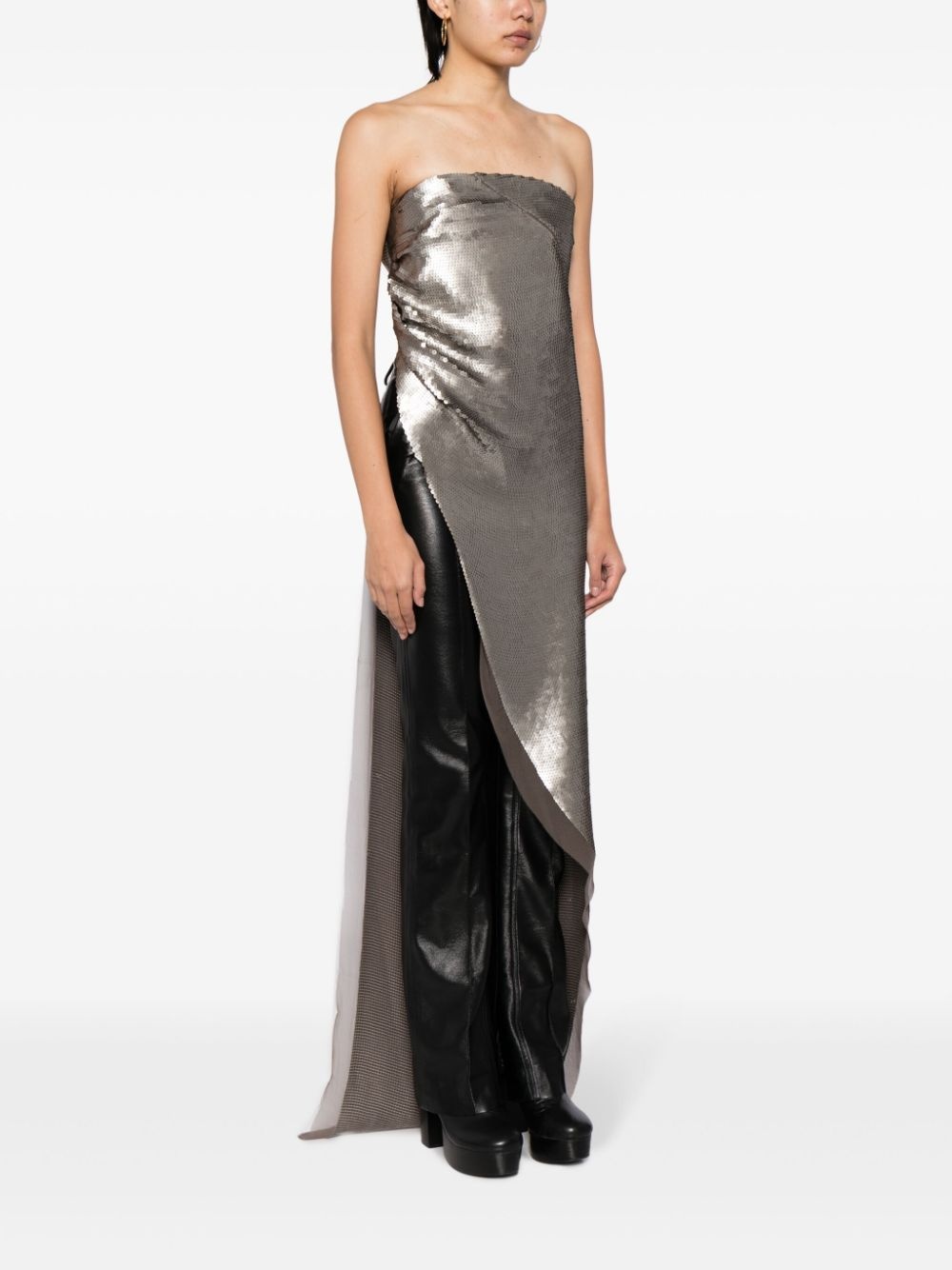 Luxor asymmetric sequinned top - 3