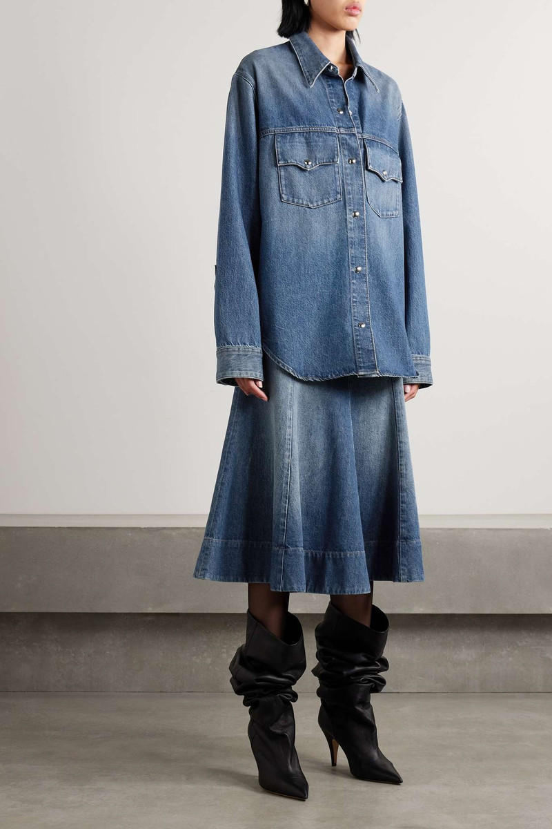 KHAITE Jinn denim shirt outlook