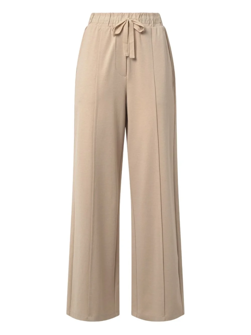 elastic-waist wide-leg trousers - 1