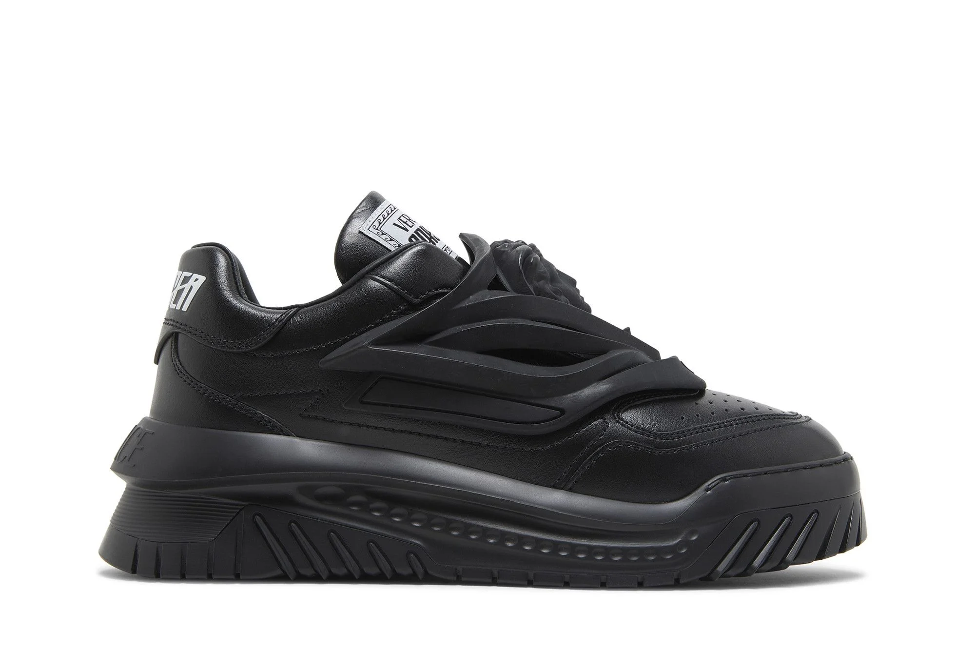 Versace Odissea Caged Rubber Medusa Sneaker 'Triple Black' - 1