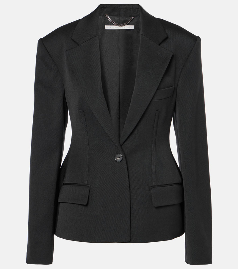 Single-breasted wool blazer - 1