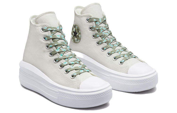 (WMNS) Converse Chuck Taylor All Star Move Platform 'Gray Green' A00838C - 3