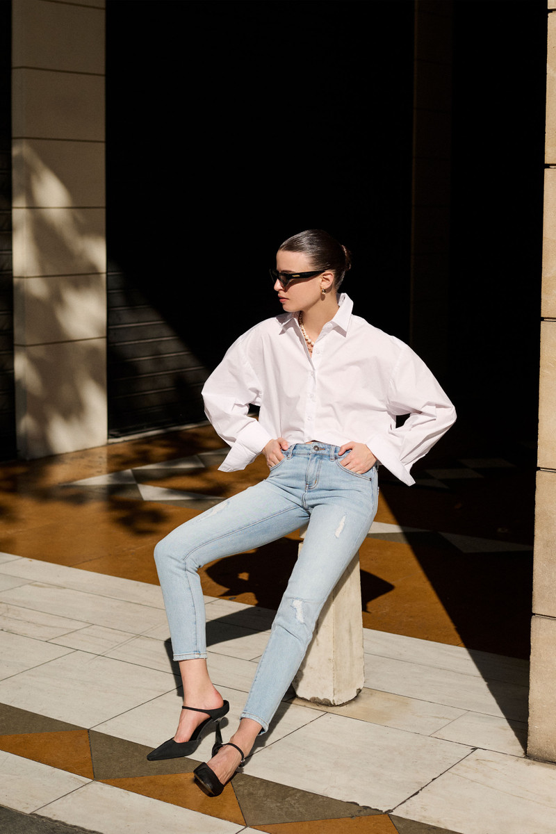 BARDOT Kate Mid Blue Jeans In Mid Blue outlook