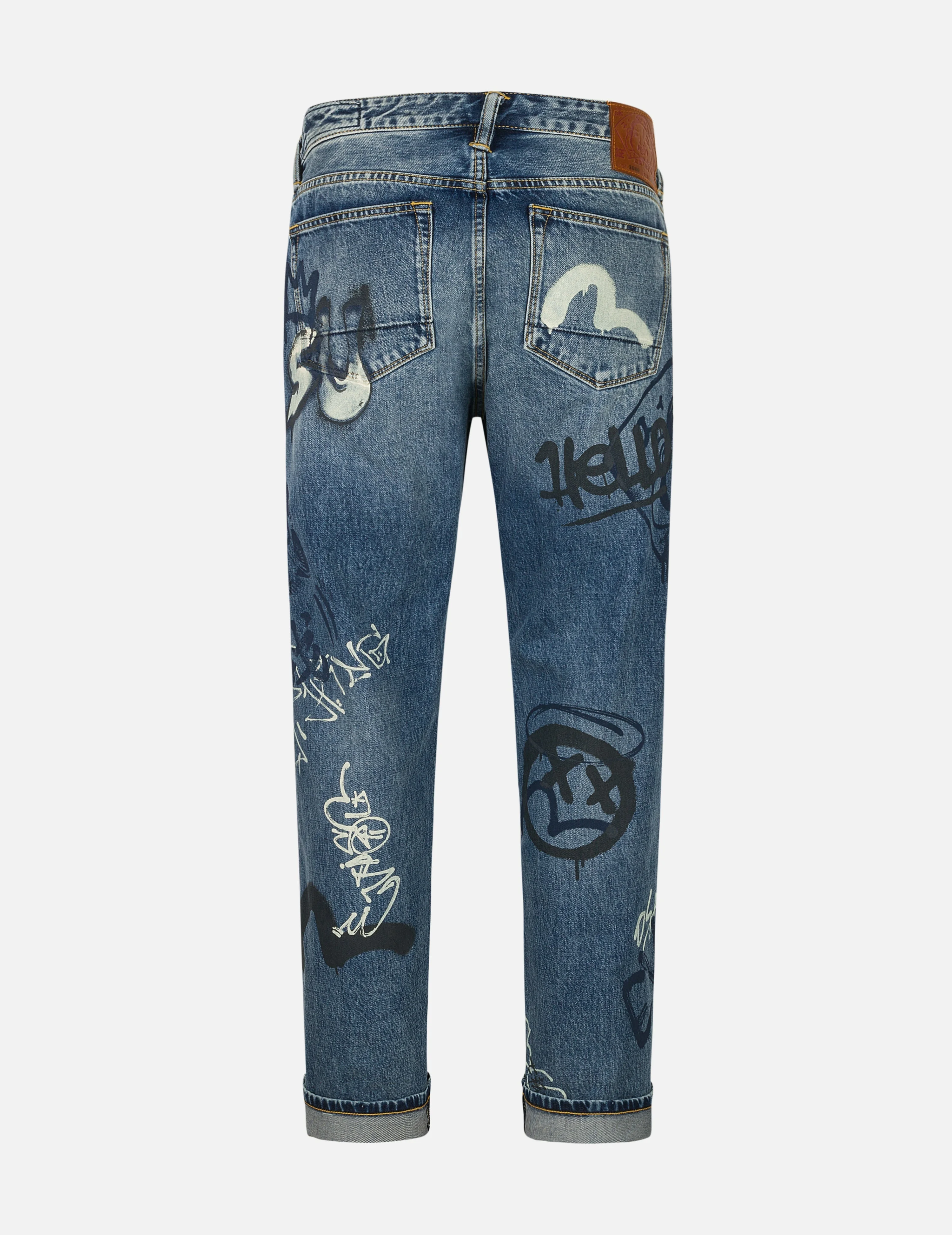 Graffiti Prints Regular Fit Jeans #2000 - 1