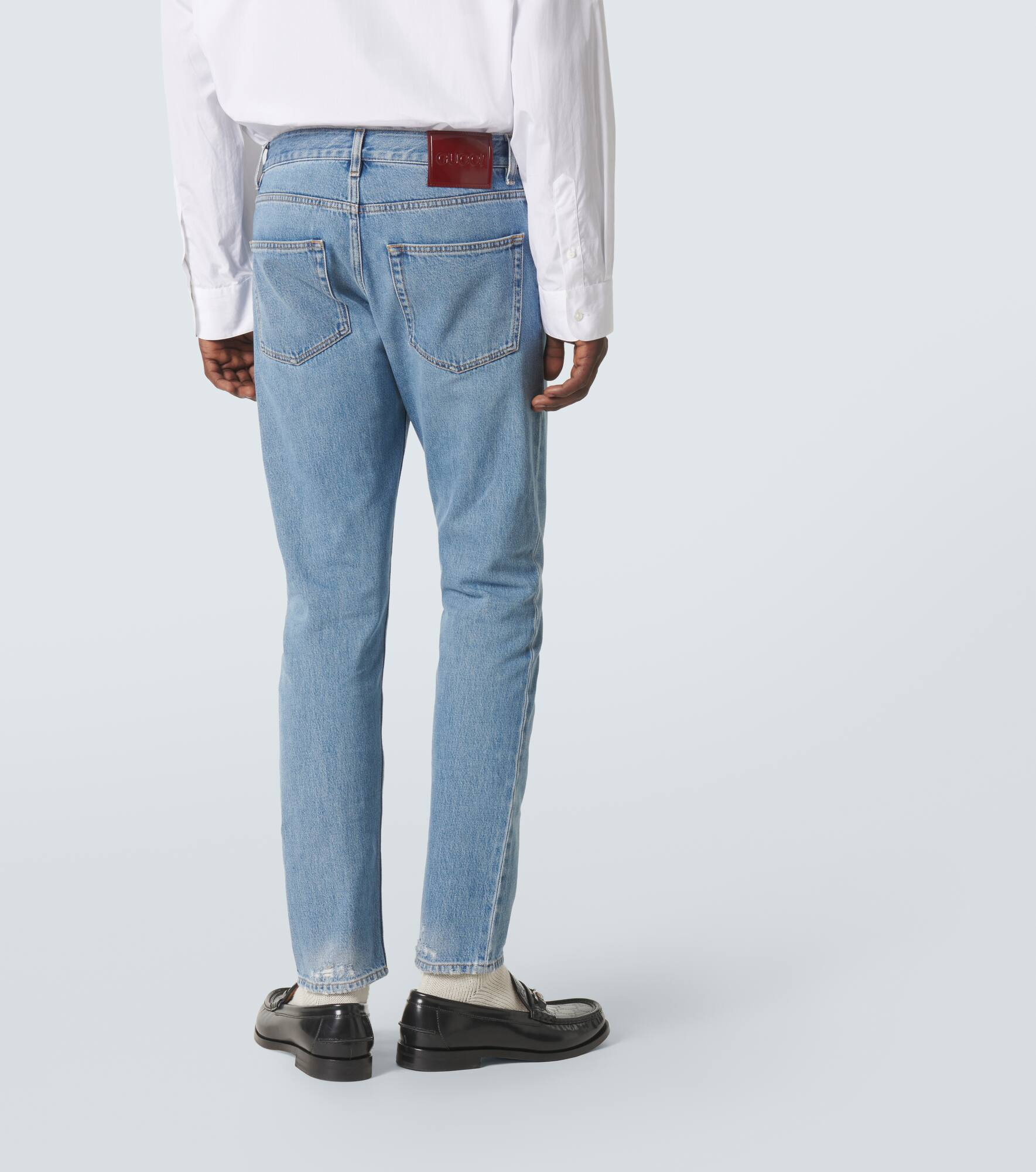 Mid-rise straight jeans - 4