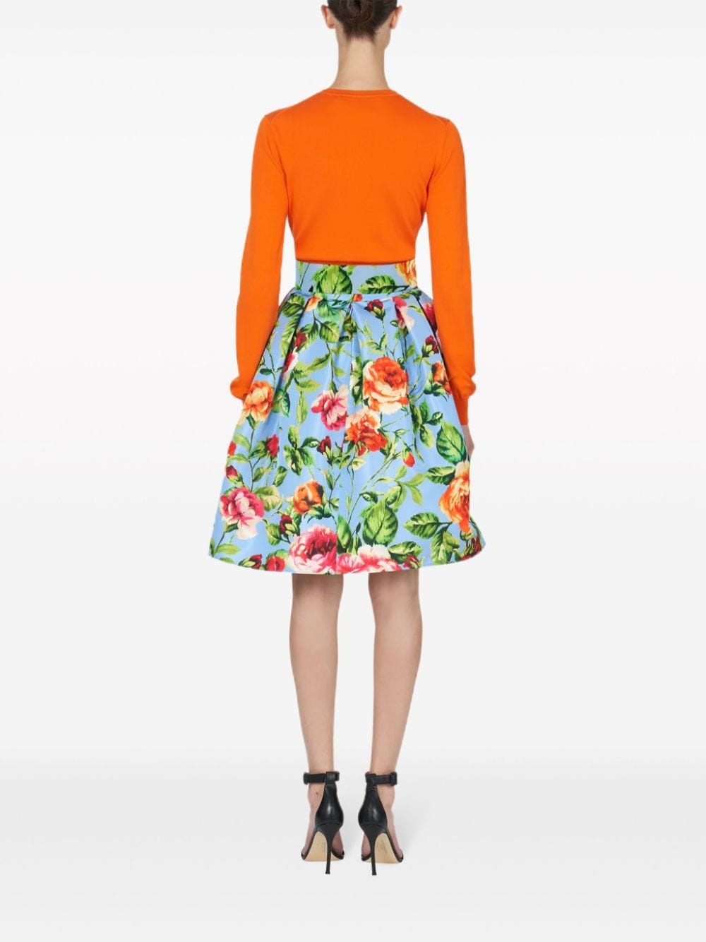 floral-print buckle-fastening skirt - 3