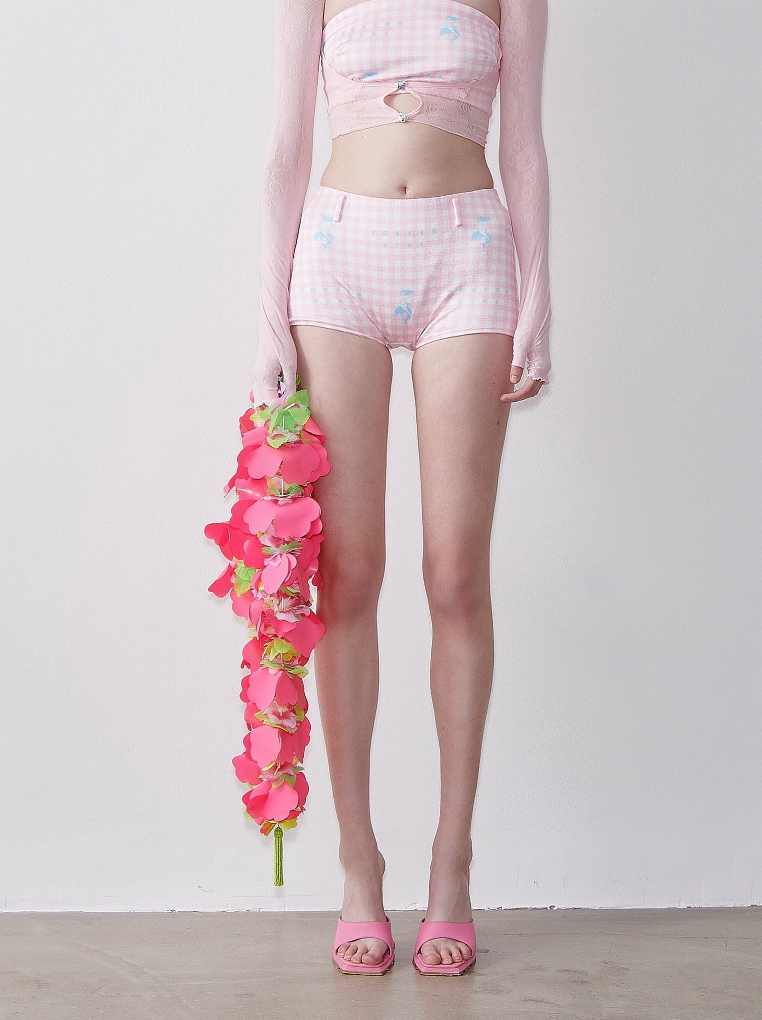 DENCH HOT PANTS PINK GINGHAM - 1