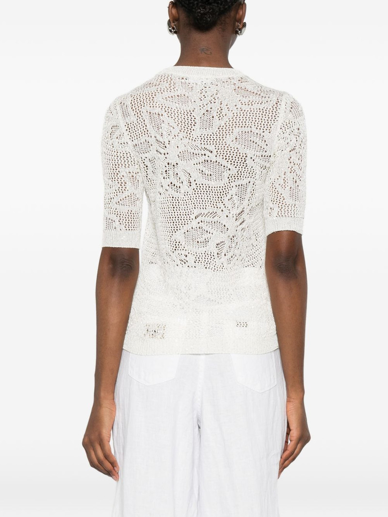 openwork sparkle T-shirt 4