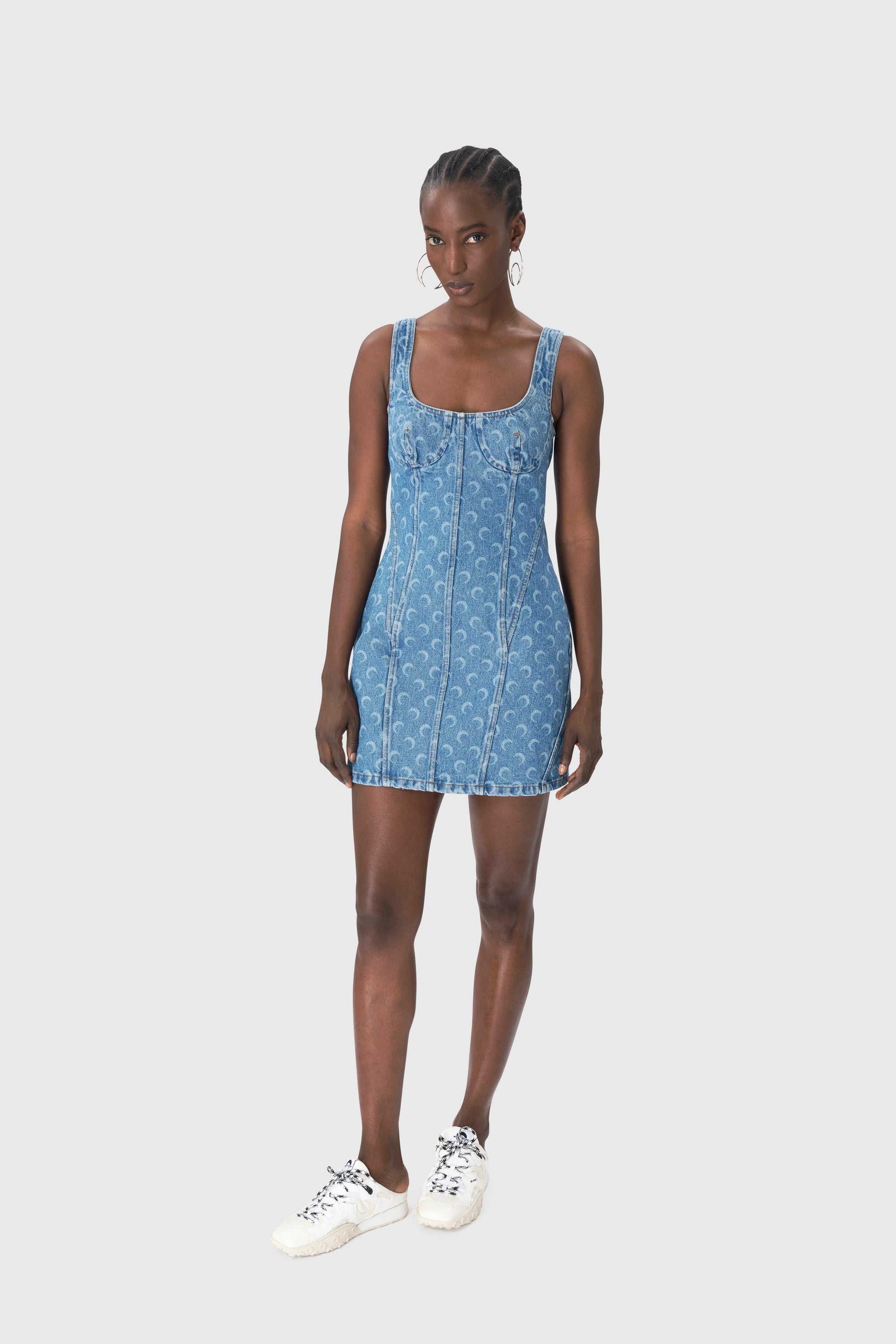 Moon Laser Denim Mini Dress - 2