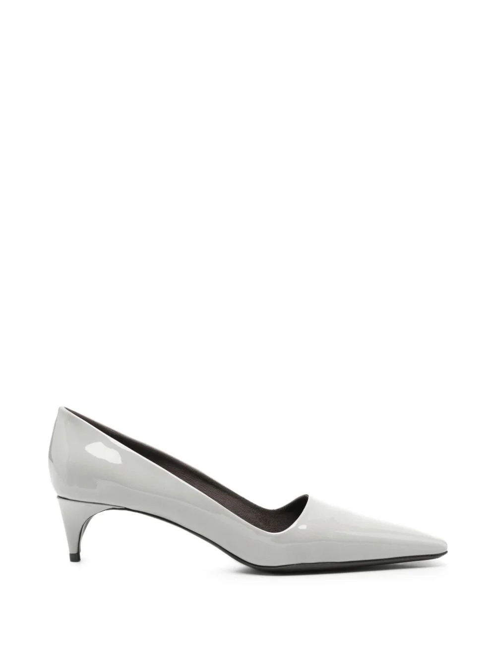patent-leather point-toe heeled pumps - 1