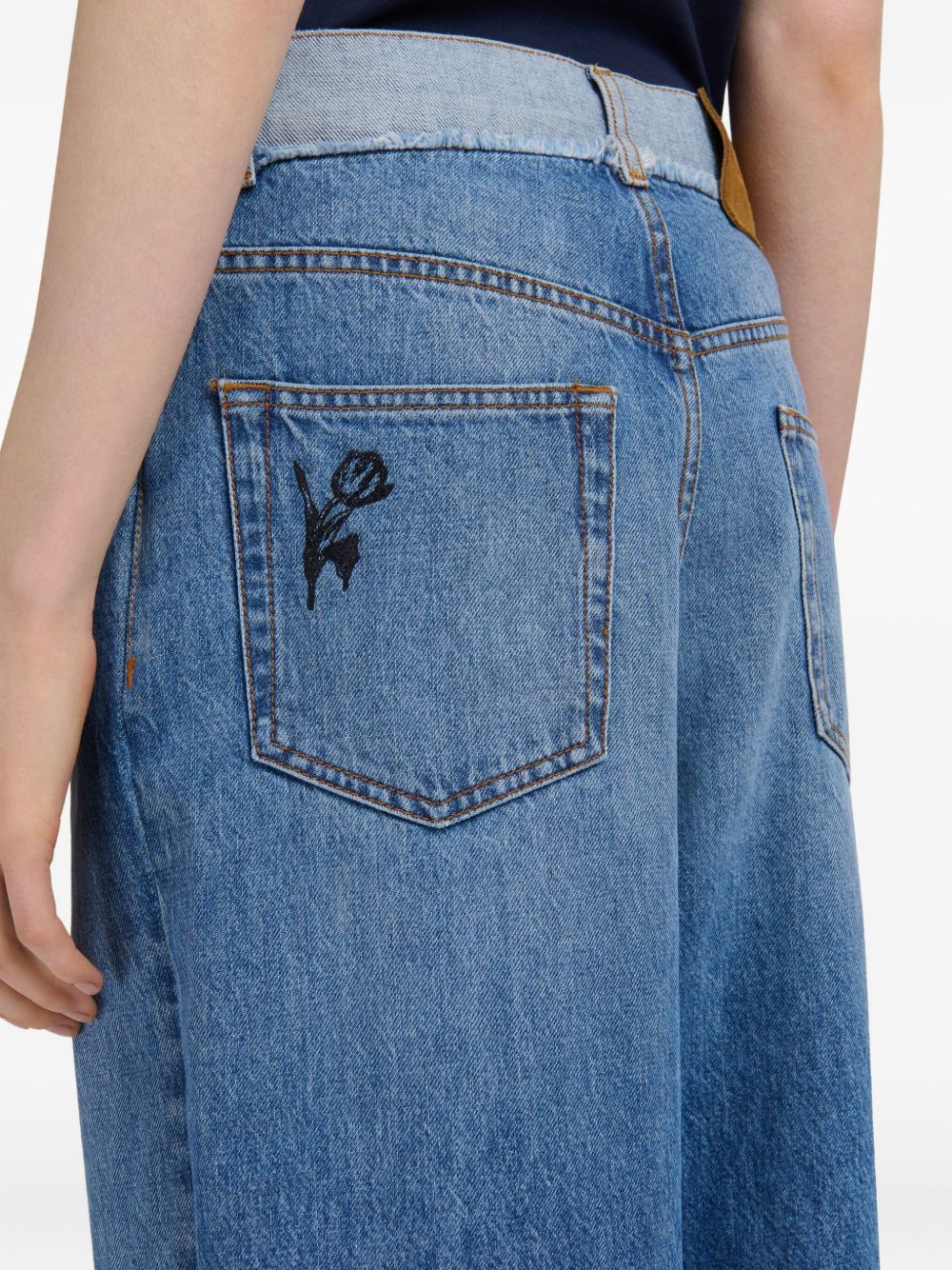 embroidered jeans - 5