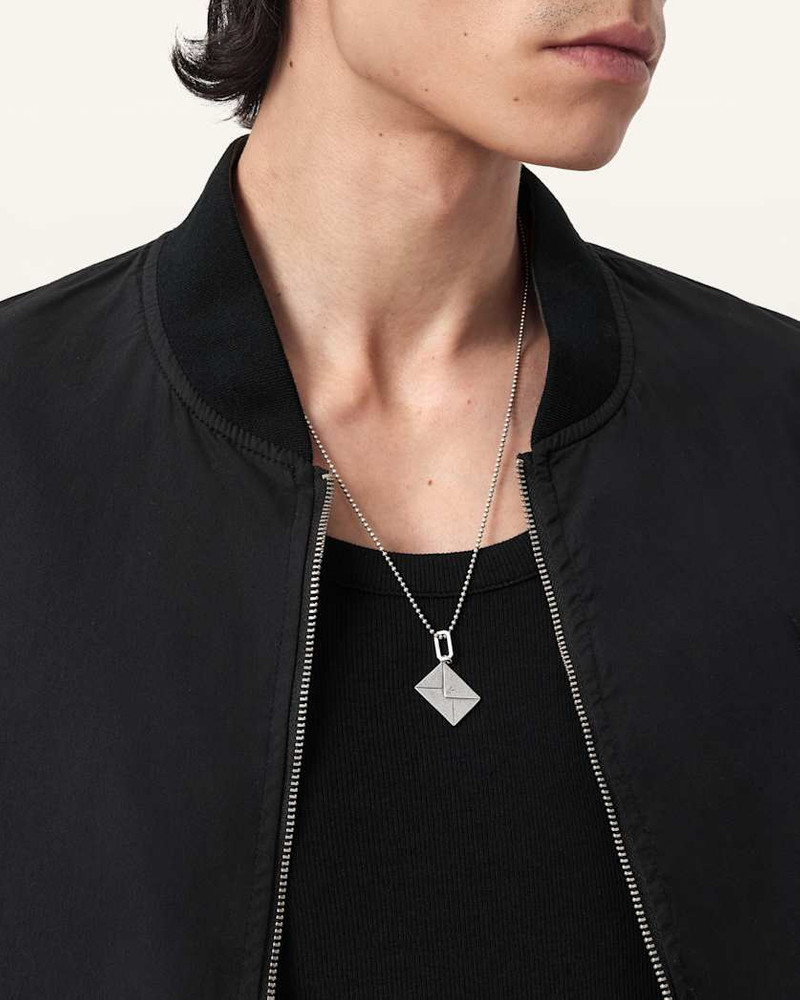 ALLSAINTS ENVELOPE STERLING SILVER PENDANT CHARM outlook