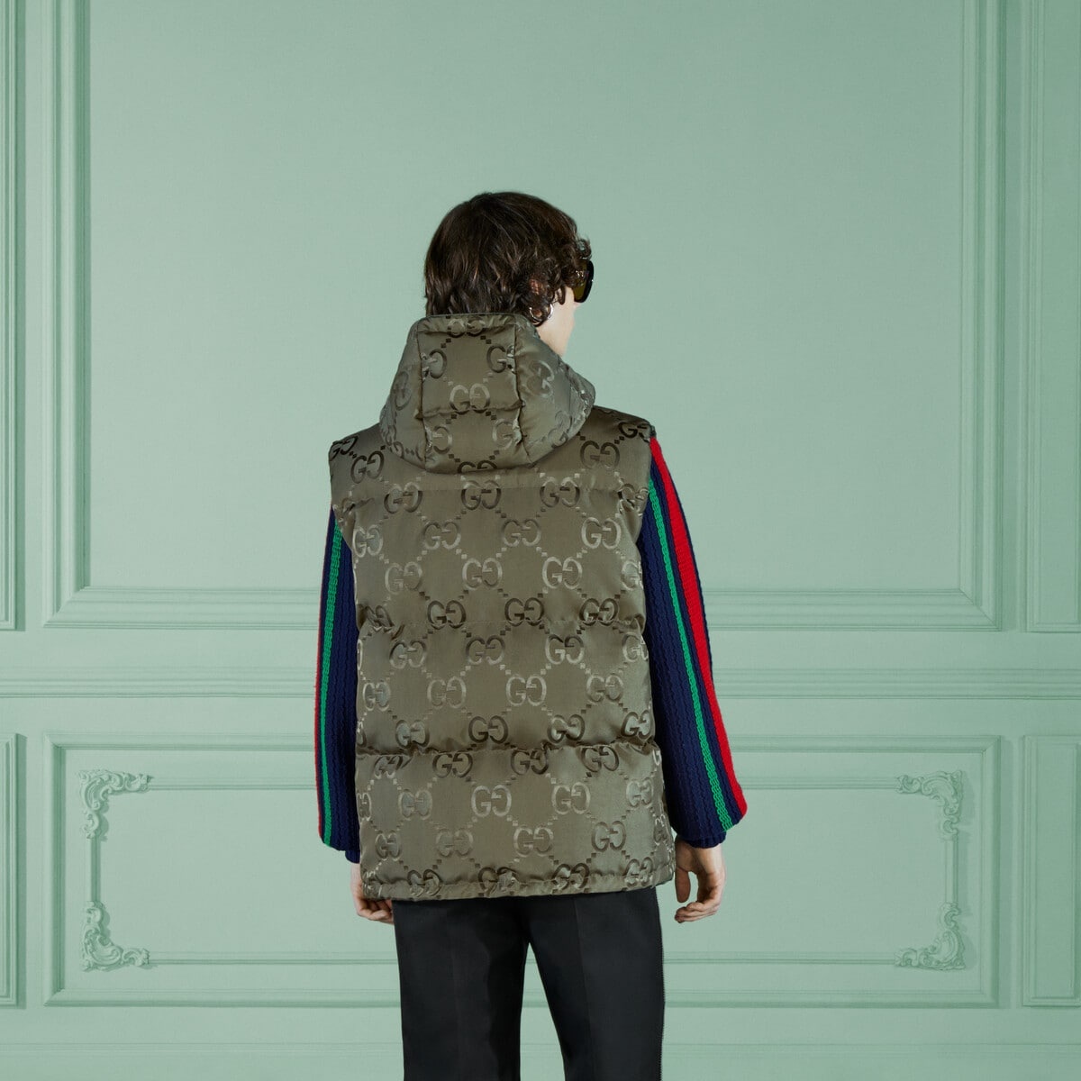 Jumbo GG canvas down vest - 6
