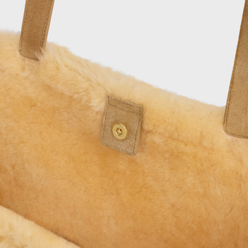 MEDIUM CABAS ANAÏS CUIR TRIOMPHE in SUEDE CALFSKIN AND SHEARLING 5