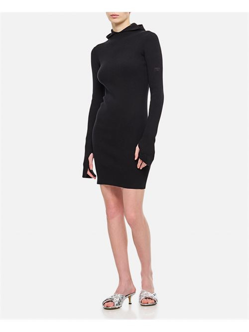 Fendi Women Wool Silk Ribs Mini Dress - 2