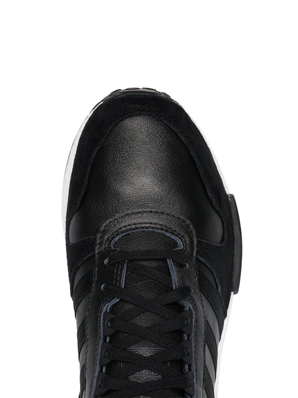 black Rising Star R1 leather and suede sneakers - 4