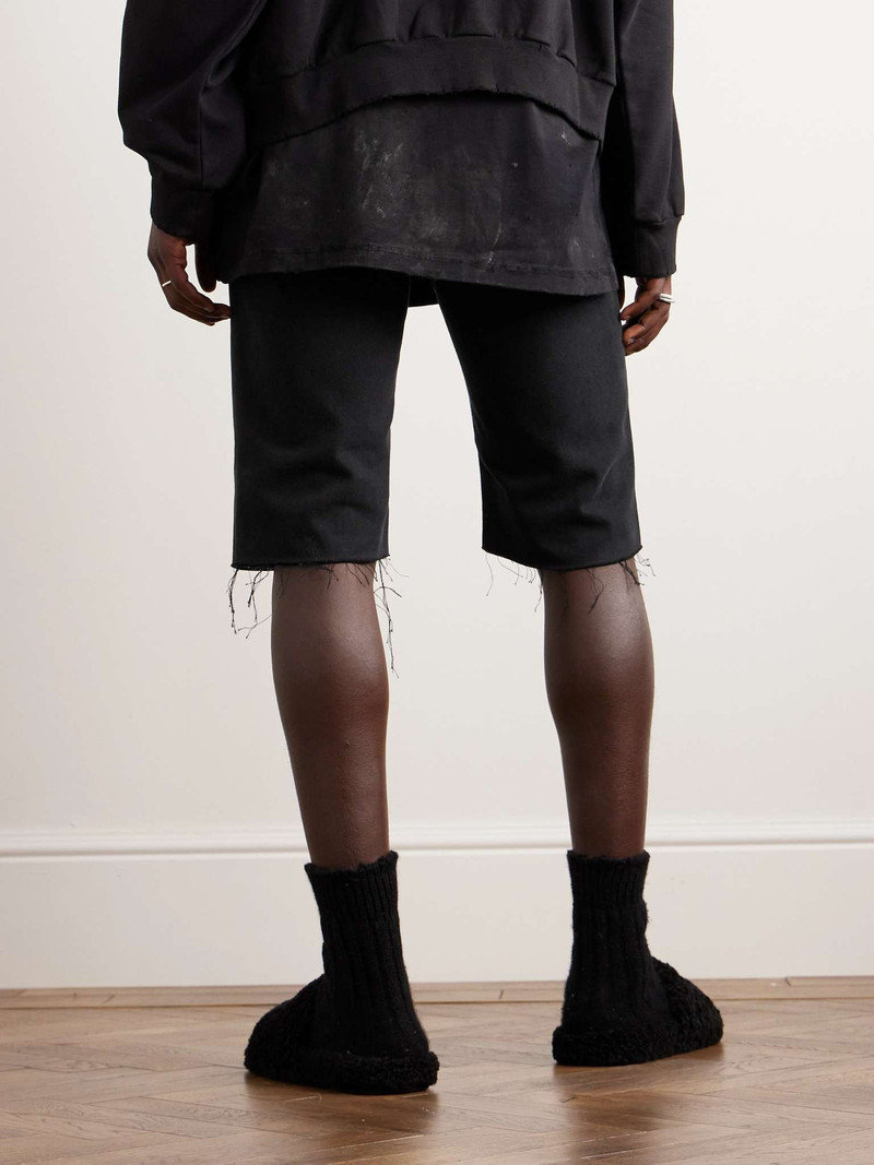 Slim-Fit Straight-Leg Distressed Denim Shorts 4