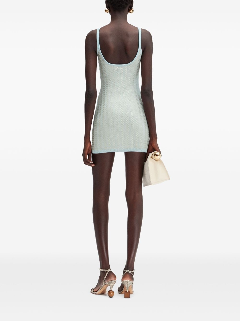 knitted mini dress - 4