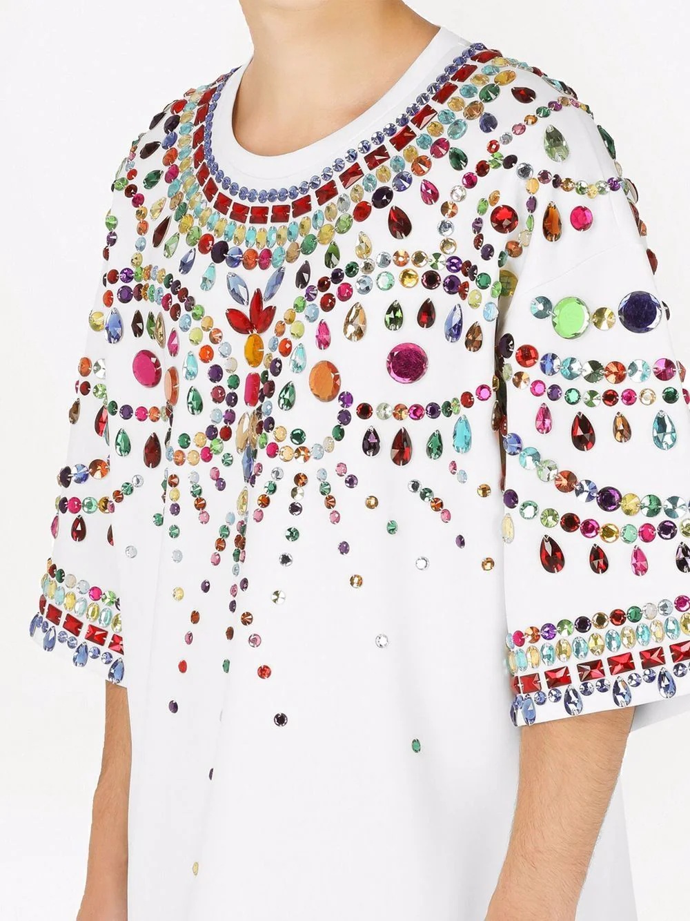 crystal-embellished short-sleeve T-shirt - 5