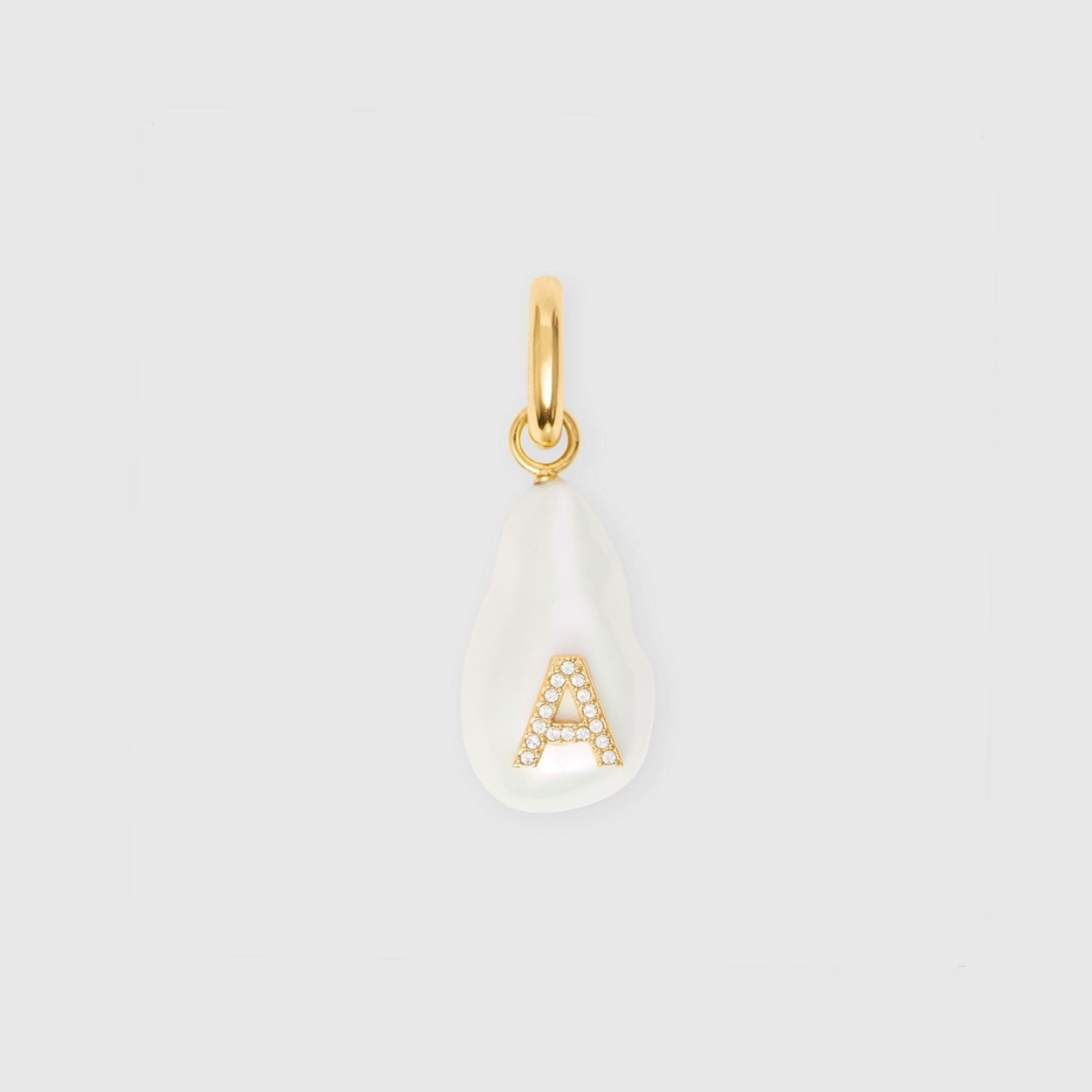 ‘A’ Crystal and Resin Pearl Letter Charm – Online Exclusive - 1