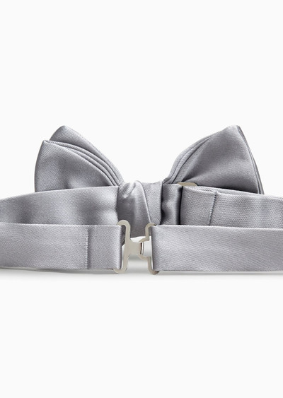 GIORGIO ARMANI Pure silk knotted bow tie outlook