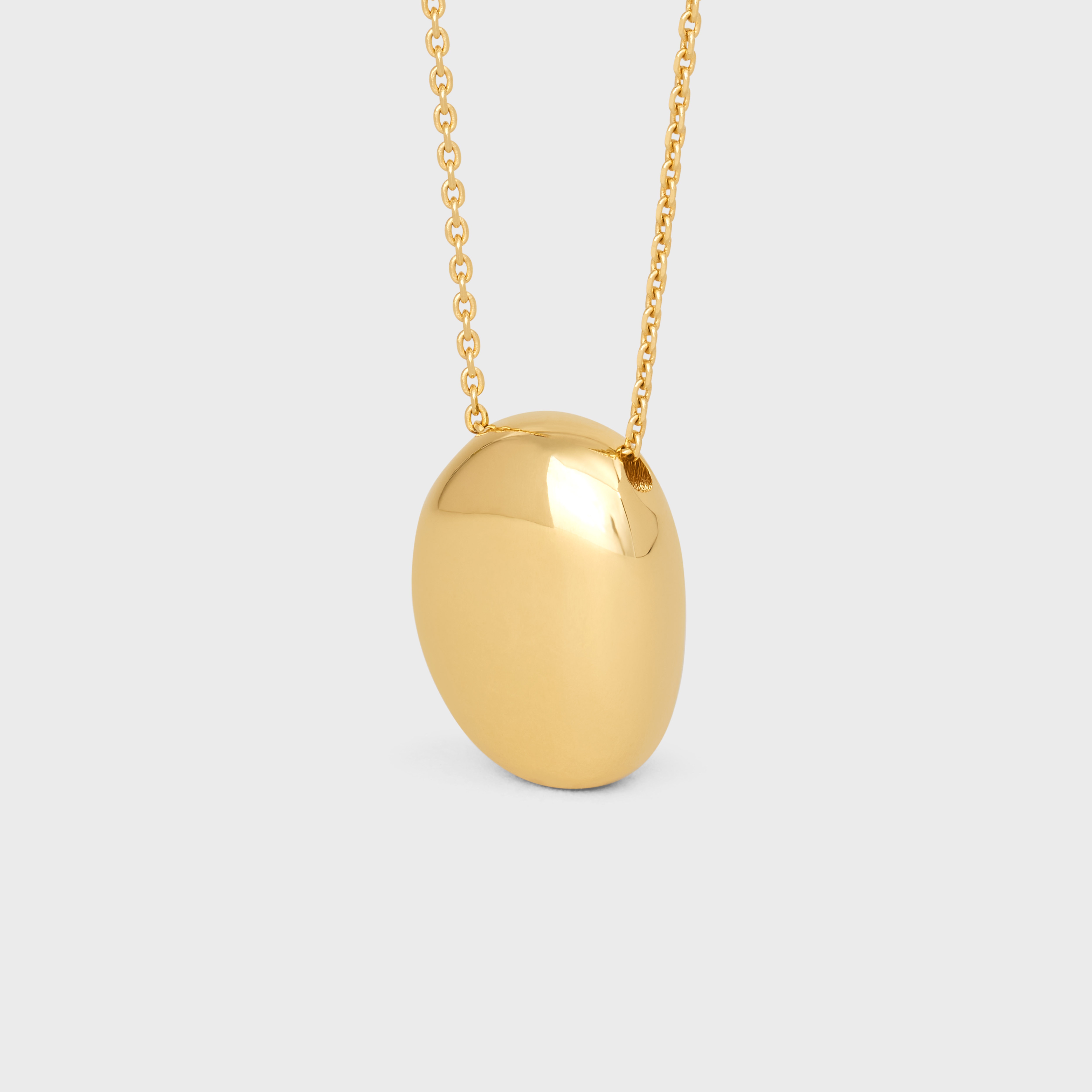Formes Abstraites Peeble Necklace in Brass with Gold Finish - 2
