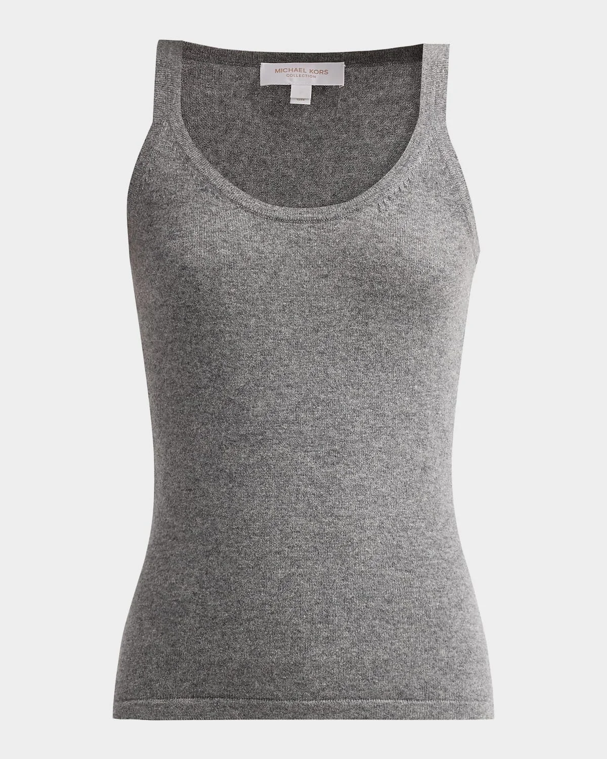 Scoopneck Cashmere-Blend Tank - 1