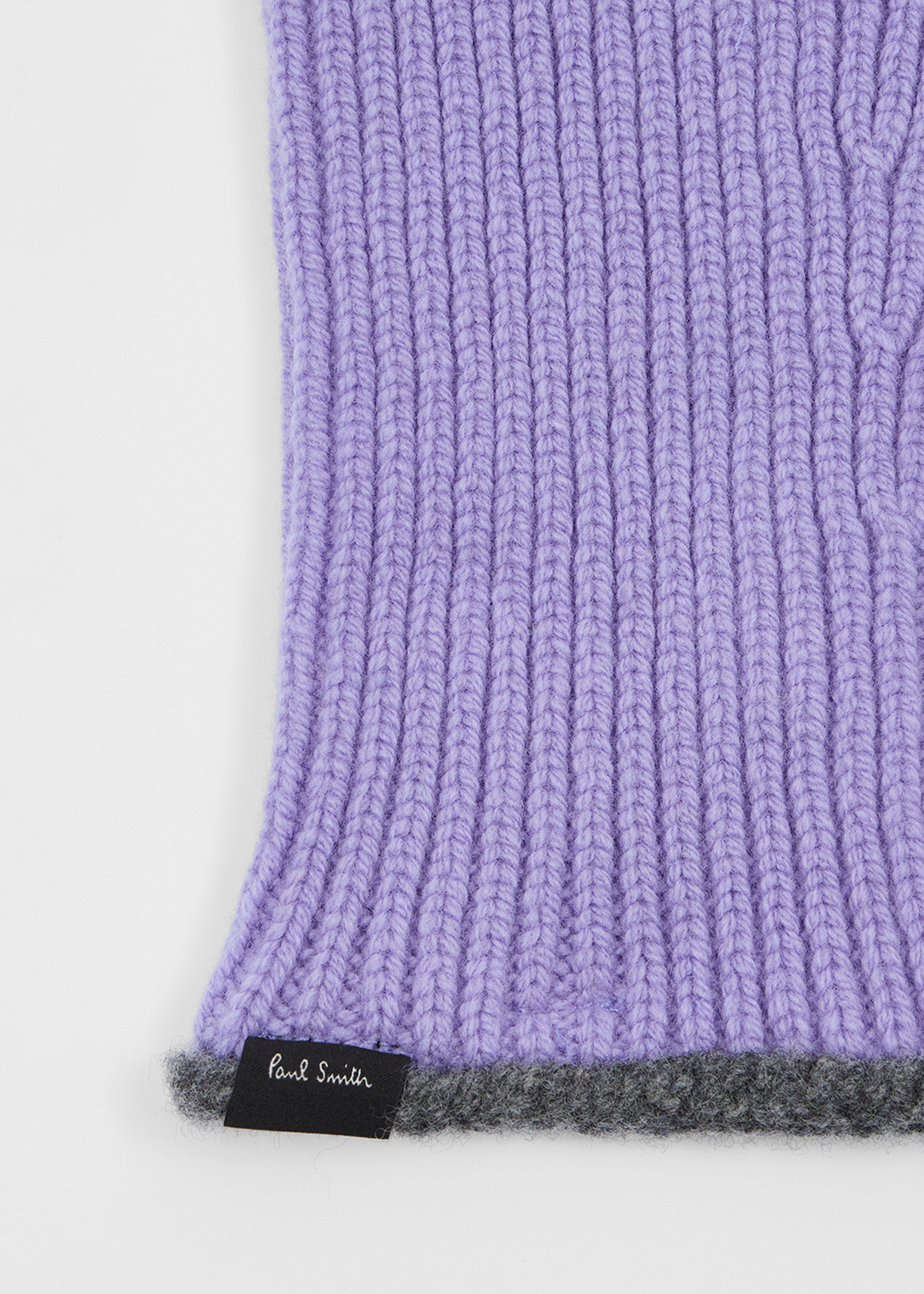 Women's Lambswool Lilac Fingerless Gloves - 3