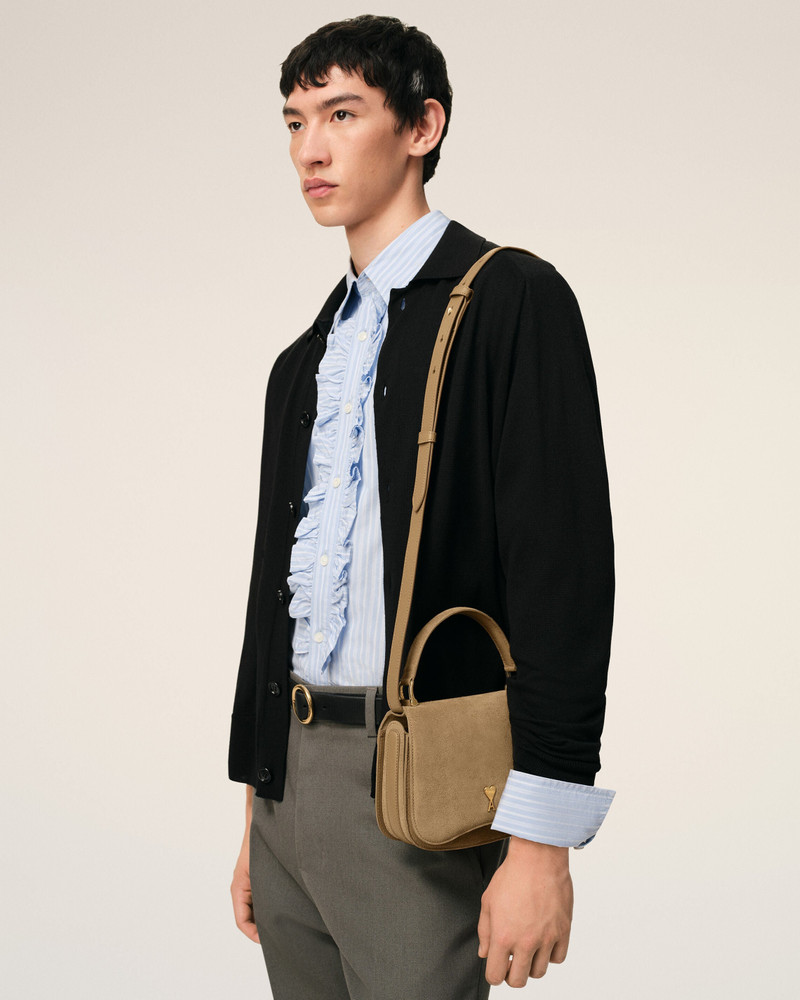 AMI Paris YELLOW COW LEATHER TOP HANDLE PARIS PARIS BAG outlook