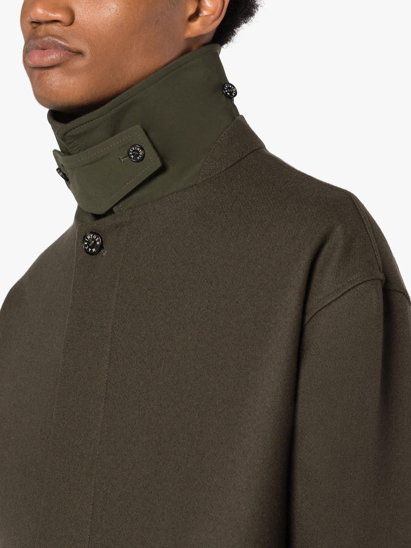 SOHO DARK OLIVE WOOL OVERCOAT 6