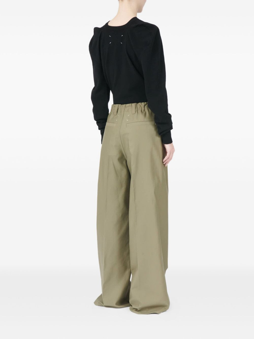 pleated straight trousers - 4