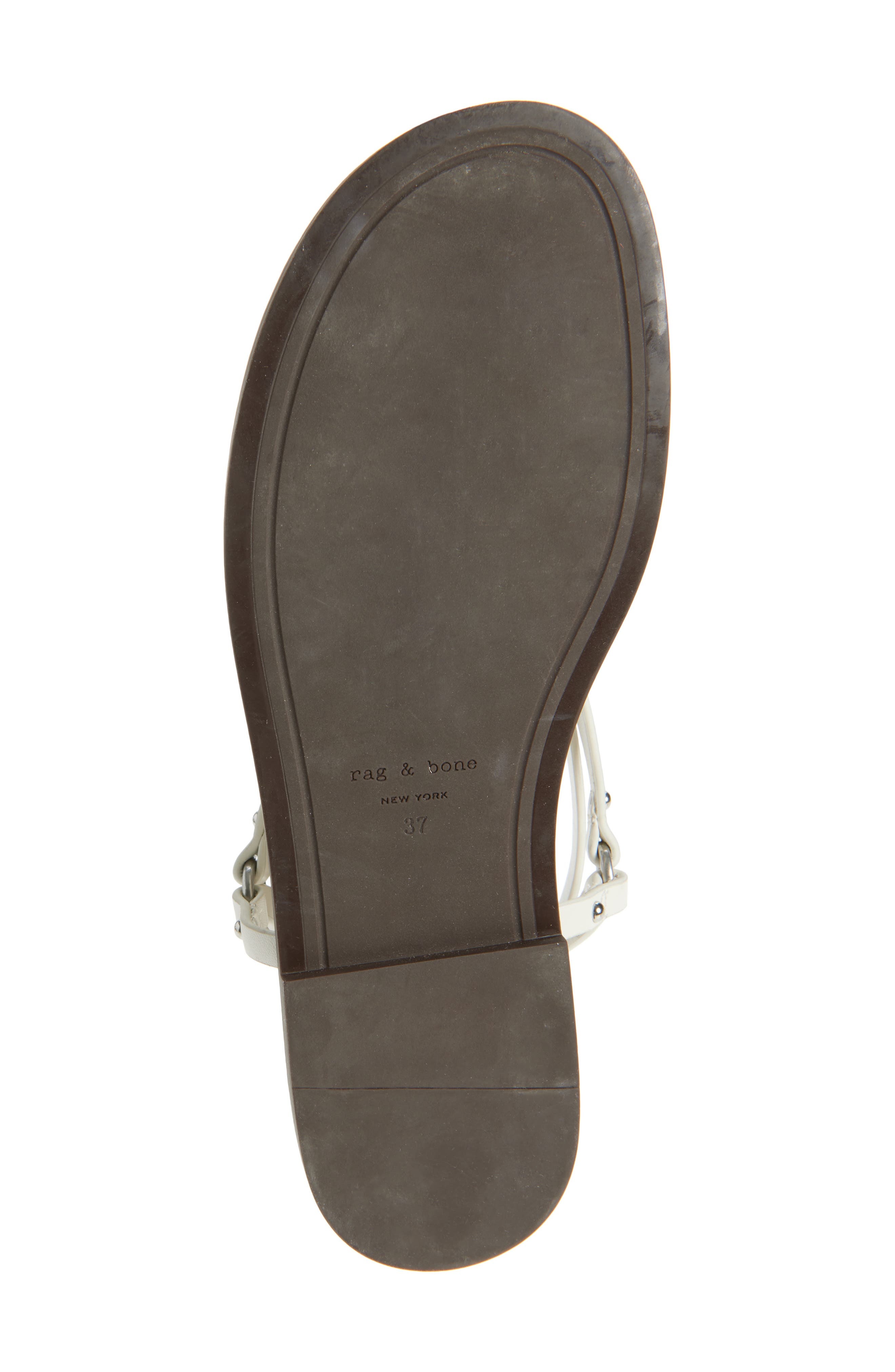 rag & bone Geo Ring Ankle Strap Sandal in Antique White at Nordstrom - 6