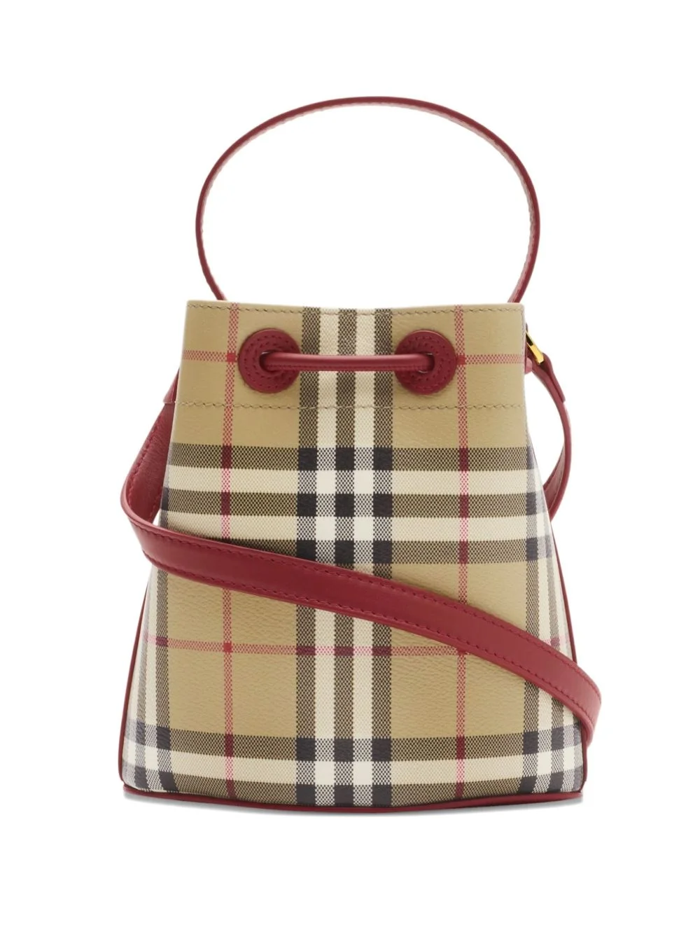 mini Check bucket bag - 1