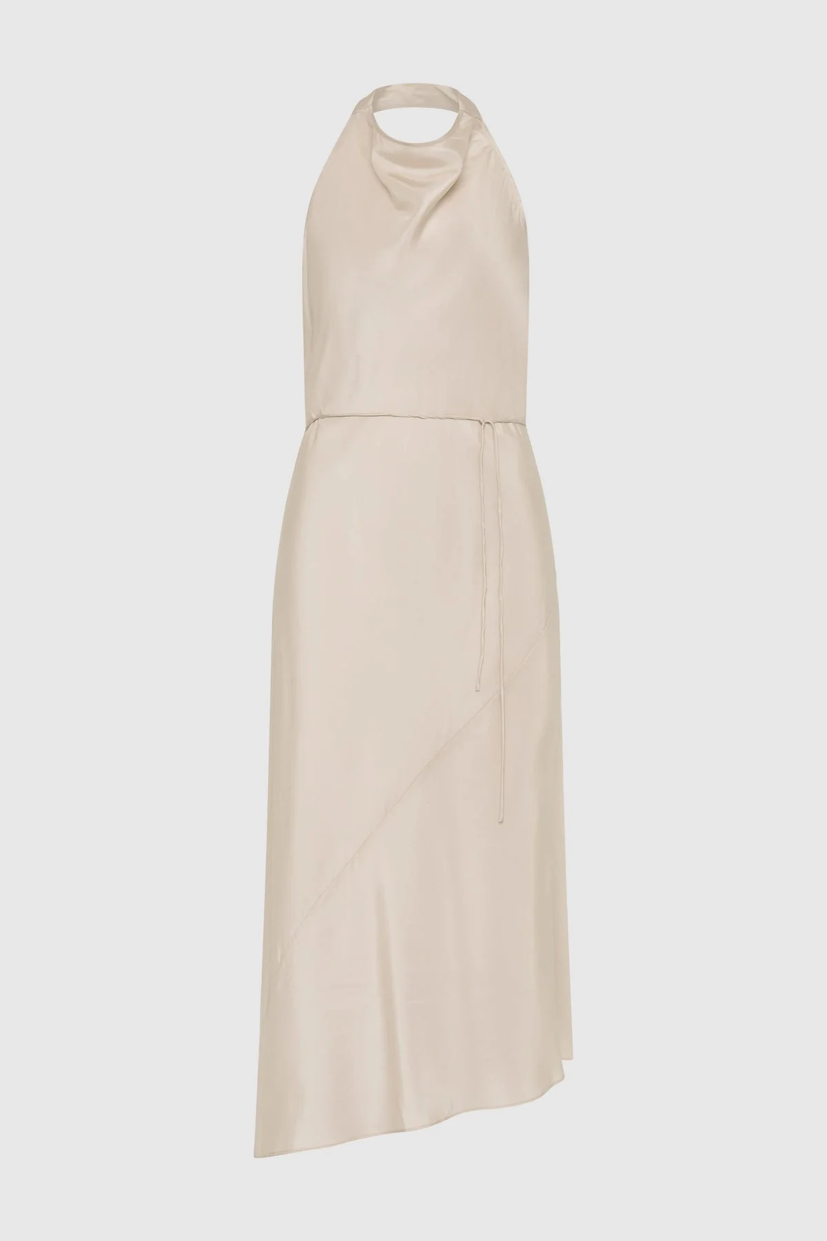 Silk Wrap Dress - Soft Ash - 1