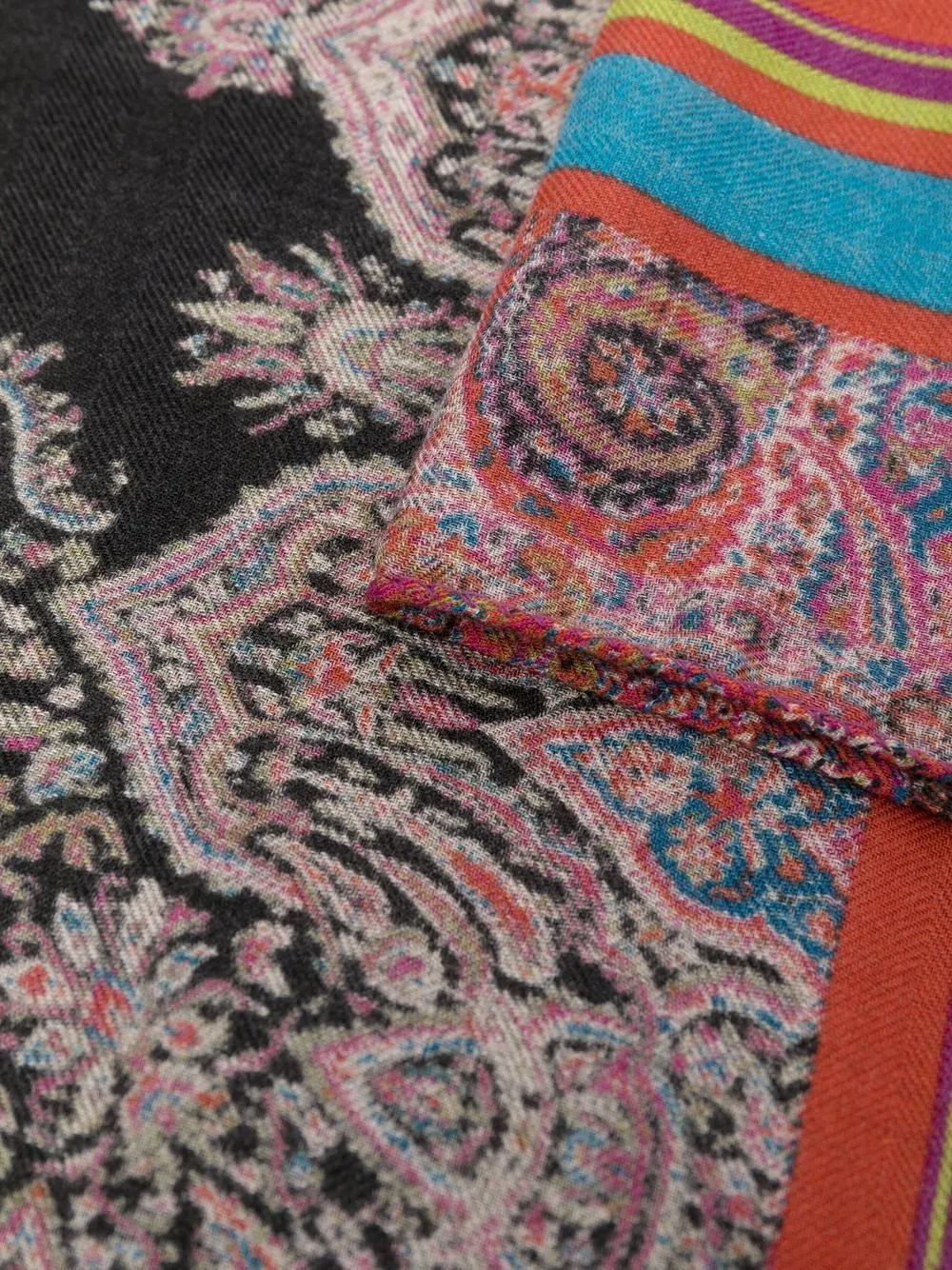 paisley silk-cashmere scarf - 3