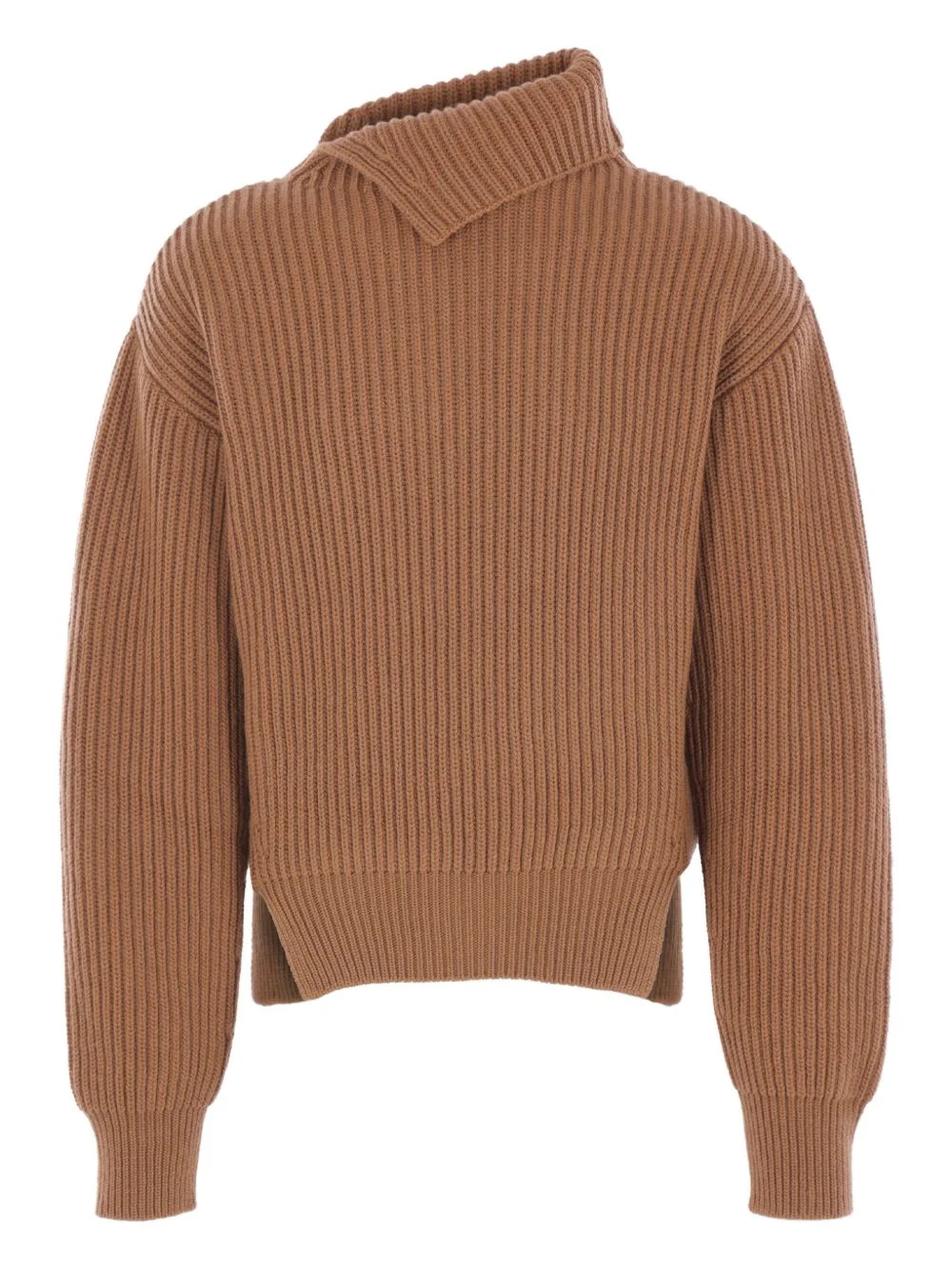 asymmetric neck sweater - 1